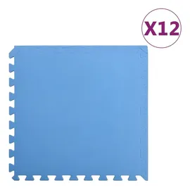 vidaXL Bodenmatten 12 Stk. 4,32 m2 EVA-Schaumstoff Blau
