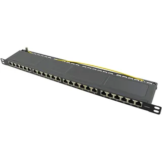 Logilink NP0063 Vollgeschirmtes CAT 6A Patch Panel 0.5U