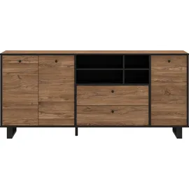 Forte Sideboard 180,8 x 81,6 x 42 cm Colonialeiche / Schwarz
