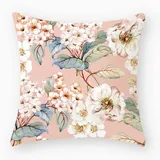 Kissenbezug 80x80 Pinke Blume Kissenbezug 80x80 Sanft Baumwolle Leinen Kopfkissenbezug 80x80 mit Reißverschluss Dauerhaft Kissenbezüge 80x80 Knitterfreie Starke Atmungsaktivität 1 Pcs