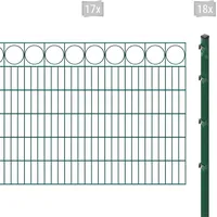 Arvotec Doppelstabmattenzaun »ESSENTIAL 120 zum Einbetonieren "Ring" mit Zierleiste«, Zaunhöhe 120 cm, Zaunlänge 2 - 60 m 72706816-0 dunkelgrün H/L: 120 cm x 34 m