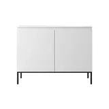 Selsey Sideboard 100 x 77 cm Weiß / Schwarz