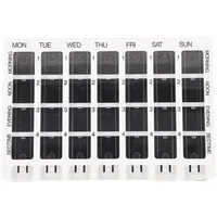 Gleavi Medikamenten Organizer 7 Tage Tablettenbox Mit 28 FäChern WöChentliche Pillenaufbewahrungsbox FüR Zuhause Und Reise Tragbarer Medizinorganisator 16.00X10.50X2.80 Cm