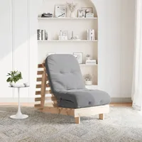 Futon Schlafsofa Mit Matratze 60x206x11 Cm Massivholz Kiefer