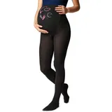 Be Mammy Umstandsstrumpfhose 150 DEN BE-1122 (Schwarz Muster-003, M) - M