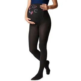 Be Mammy Umstandsstrumpfhose 150 DEN BE-1122 (Schwarz Muster-003, M) - M