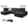 werk2 Eckcouch Polyester U-Form 3-Sitzer Grau