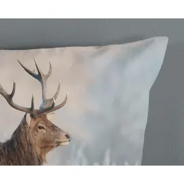 Muller Textil Wess Reh/Hirsch Grau 155 x 220 cm + 2 x 80 x 80 cm