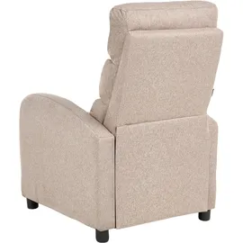 Beliani Fernsehsessel OTUS Stoff 67 x 75 x 89 cm Taupe mit verstellbarer Rückenlehne