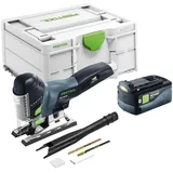 FESTOOL Akku-Stichsäge CARVEX PSC 420-Basic Akku Pendelstichsäge 18 V 120 mm Brushless + 1x