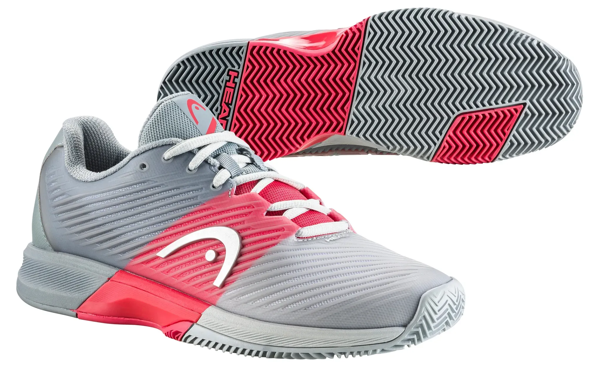 Damen Tennisschuhe Head Revolt Pro 4.0 Clay Grey/Coral  EUR 39 - grau