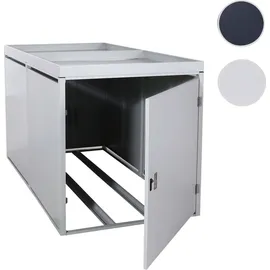 Mendler Fahrradgarage HWC-L56b Fahrradbox abschließbar verzinkter Stahl 125x113x208cm anthrazit