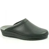 Rohde Herren Hausschuhe Pantoffeln Leder Clogs schwarz 1515-90, Schuhgröße:47, Farbe:Schwarz - Schwarz - 47