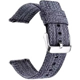 Uhrenarmbänder, klassisches Nylon, Segeltuch-Uhrenarmband, 20 mm–22 mm, einfarbig, Dickes Nylon-Uhrenarmband, Schnellverschluss, eleganter, hautfreundlicher Uhrenarmband-Ersatz (Color : Blue, Size :