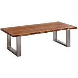 Massivmoebel24 Couchtisch Akazie 150x70x45 walnuss lackiert FREEFORM 2 #12