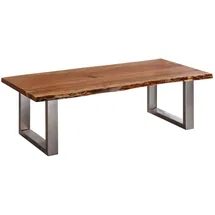 Massivmoebel24 Couchtisch Akazie 150x70x45 walnuss lackiert FREEFORM 2 #12