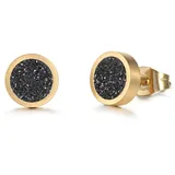 Kingka Ohrstecker Stardust Schwarz 8mm