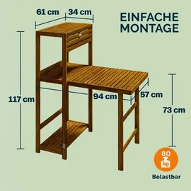CASARIA Balkonset 3-tlg. Braun
