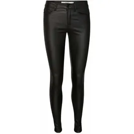 Vero Moda Seven Normal Waist Smooth Coated Jeans Black L 30