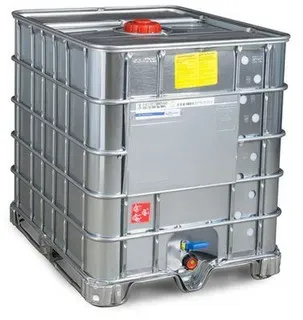 IBC Gefahrgut-Container mit Stahlummantelung, Ex-Ausführung, Stahlkufen, 1000 Liter, Öffnung NW150