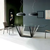 Designer Ess Tisch Klassischer Luxus Metall Tische Wohn Zimmer Glas Frei stehend - Bunt