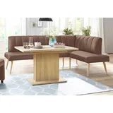 exxpo - sofa fashion Costa 157 x 92 x 245 cm Kunstleder langer Schenkel links schlamm