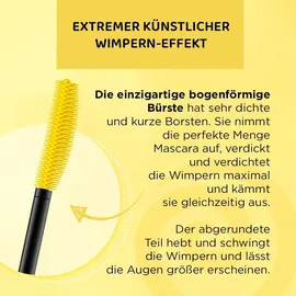 Eveline Cosmetics Extension Volume Mascara - Volumizing & Curling 4D False Definition für dramatische Augen, 10 ml