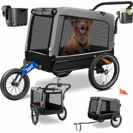 Kesser Hundeanhänger Boxer 3-in-1 grau