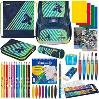 Herlitz Schulranzen Set Loop Plus Funky Ninja 14-teilig - Blau