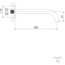 Steinberg 100 Wanneneinlauf Chrom