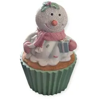 FD Dekofigur Cupcakes Schneemann 14,5 x 9 x 9 cm bunt