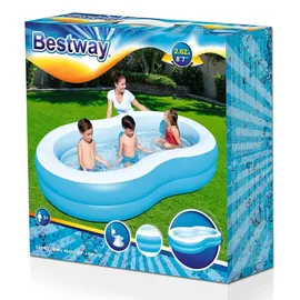 BESTWAY Lagune Family Planschbecken 262 x 157 x 46 cm