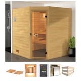 weka Sauna »Vaasa 2 Eck«, beige