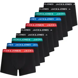 JACK & JONES JACHUEY TRUNKS Rot/Blau/Petrol/Schwarz M 10er Pack