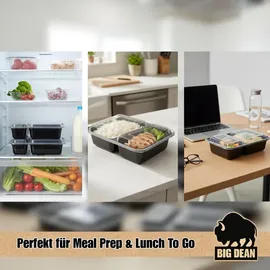 BigDean Meal Prep Box 10-teilig schwarz 0,85 l