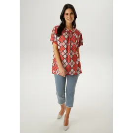 Aniston SELECTED Kurzarmbluse Rot 38