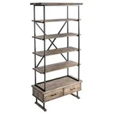 JVmoebel Bücherregal 43 x 208 x 104 cm Braun