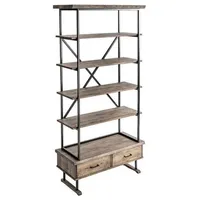 JVmoebel Bücherregal 43 x 208 x 104 cm Braun