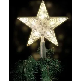 Lex LED Stern Weihnachtsbaumspitze 10 LEDs Kabel transparent - Transparent