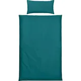 Erwin Müller Mako-Satin Bettwäsche Landshut in petrol | Gr.: 155 x 220 + 80 x 80 cm