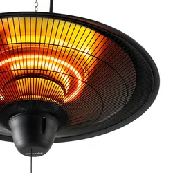 TECTAKE Solaris Infrarotheizstrahler Orbit 2500W, Aluminiumgehäuse - schwarz
