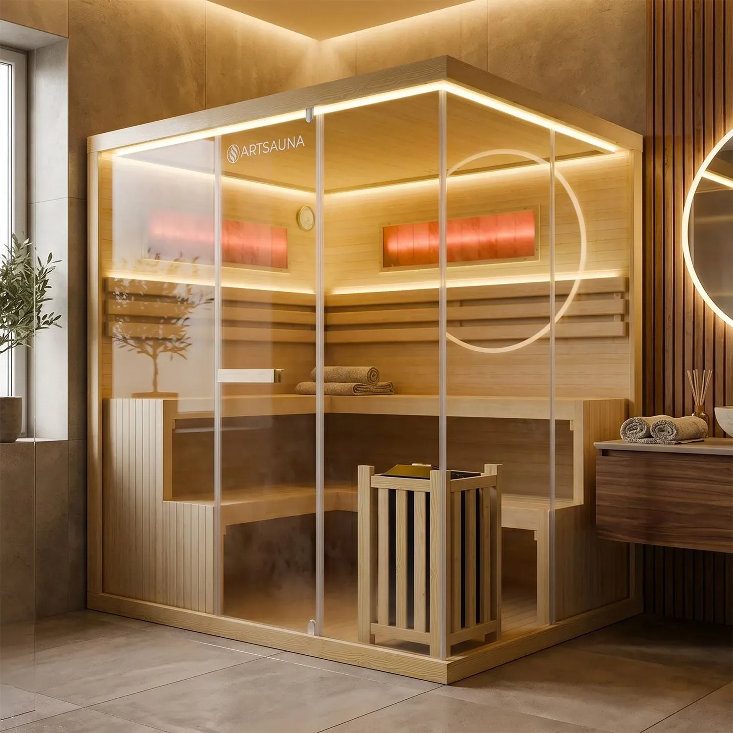 Indoor Sauna Vantaa 200 - Salzstein