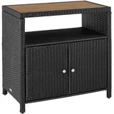 Tectake Gartenschrank Monscia Aufbewahrung Schwarz 90x55,5x87 cm