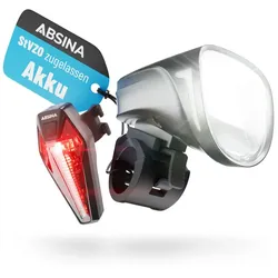 Absina Fahrradlicht Comfort Plus Set Li-lon Akku 3,7V 1300mAh