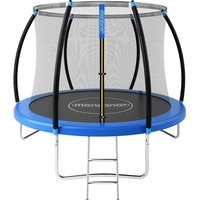 MONZANA® Trampolin Ø 244 cm TÜV Rheinland GS Zertifiziert Komplettset inkl. Sicherheitsnetz Innen Leiter Randabdeckung Kindertrampolin Gartentrampolin