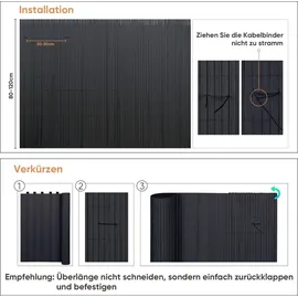 Sekey Sichtschutzmatte PVC 140 x 500 cm Anthrazit