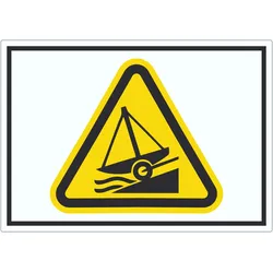Aufkleber Warnung Bootsrampe Symbol A9 (37x52mm)