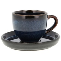 BITZ Espressotasse mit Untertasse 0,07 Liter in Farbe dunkelblau/schwarz