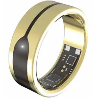 Newgen Medicals Fitnesstracker-Ring, Herzfrequenz- & SpO2-Anzeige, 2 mm, Gold,