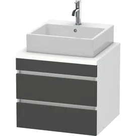 Duravit Waschtischunterschrank 2 Schubkästen 60 x 54,8 cm Grau/Weiß Matt